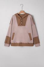 Goat Waffle Patchwork Exposed Seam Oversized Hoodie