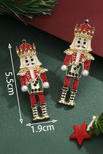 Fiery Red Nutcracker Christmas Earrings