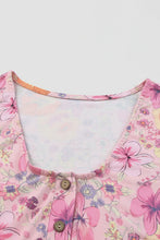 Multicolor Hibiscus Floral Print Ruffle Short Dress