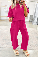 Mint Green Drop Shoulder Boxy Tee and Barrel Pants Set