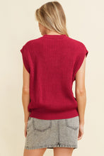 Racing Red Game Day Letter Pattern Knitted Sweater