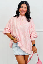 Khaki Camo Print Mock Neck Loose Sweatshirt