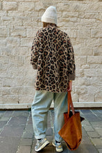 Brown Leopard Open Front Fuzzy Cardigan