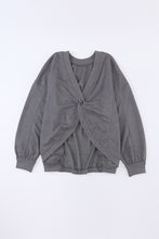 Gray Twist Butterfly Oversized Sweatshirt