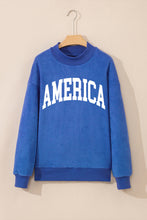 Racing Red Mock Neck Reversible USA/America Graphic Sweatshirt