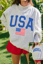 Racing Red Mock Neck Reversible USA/America Graphic Sweatshirt
