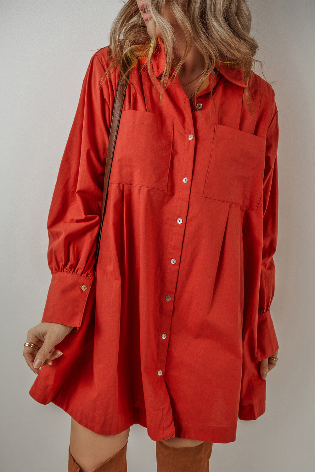 oversized red shirt dress red ruffle women's shirt dress