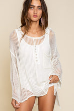 Loose Fit See through Boat Neck Sweater