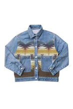 Contrast denim western jacket