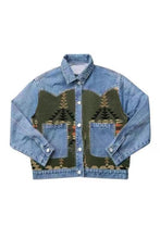 Contrast denim western jacket