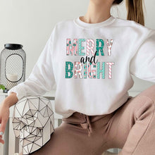 MERRY BRIGHT CHRISTMAS GRAPHIC SWEATSHIRT