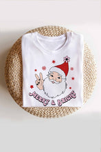 MERRY AND BRIGHT SANTA GRAPHIC TEE