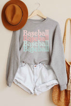 Pastel Print Baseball Sweatshirt