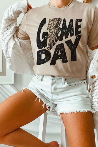 LEOPARD LIGHTNING GAME DAY GRAPHIC T SHIRT