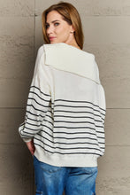 Sew In Love Make Me Smile Striped Oversized Knit Top