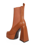 Frosty High Platform Block Heeled Chelsea Boot