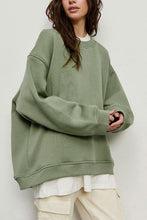 Oversize Round Neck Dropped Shoulder Sweatshirt