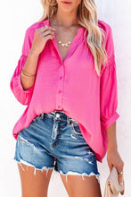 Pink Boho Dotted Print Shirt with Buttons