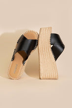 PARTNER-S RAFFIA PLATFORM SLIDES