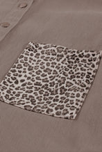 Leopard Contrast Denim Top