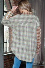 Plaid Collared Neck Long Sleeve Shirt