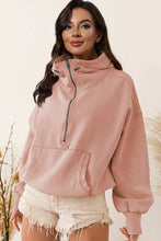 Zip-Up Dropped Shoulder Hoodie