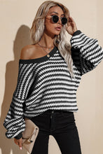 Striped Dropped Shoulder Sweater