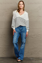 Sew In Love Make Me Smile Striped Oversized Knit Top