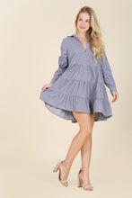 Corduroy tiered dress