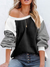 Color Block Exposed Seam Sweatshirt