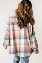 Plaid Snap Down Hooded Jacket